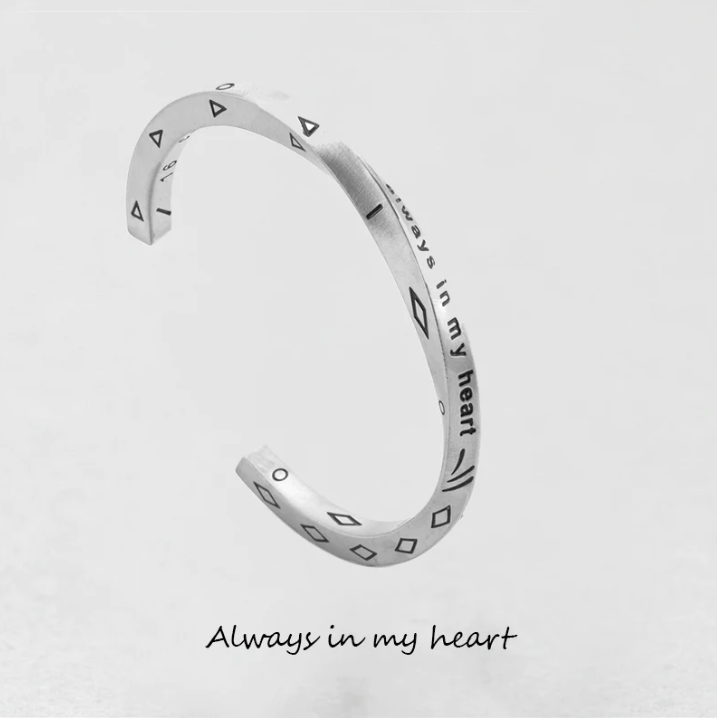 925 Silver Viking Alphabet Bracelet