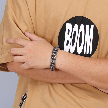 Stainless Steel Cross Punk Style Bracelet