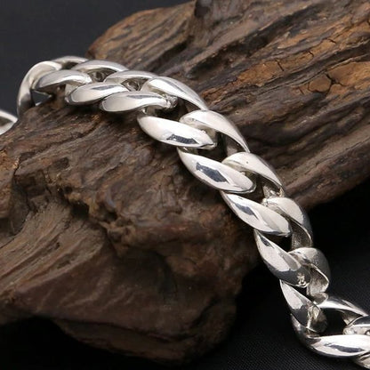 925 Silver Retro Simple Stylish Plug Totem Men's Bracelet