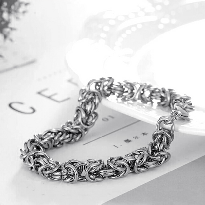 925 Silver Titanium steel woven bracelet for men's hand ornaments