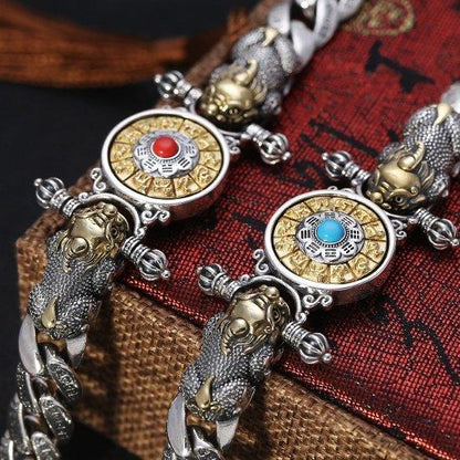 925 Silver Retro Pixiu Lucky Bracelet