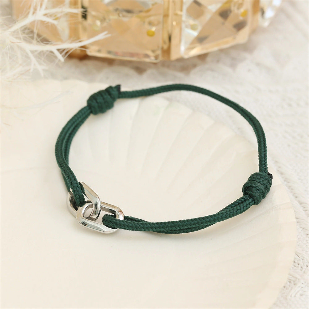 Double Loop Minimalist Bracelet