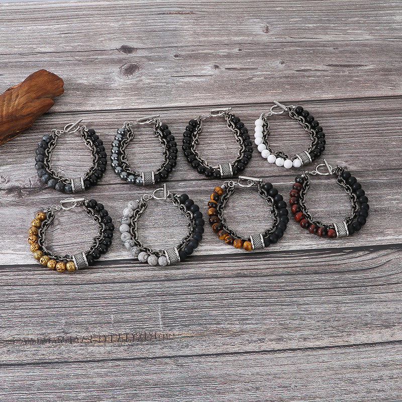 Retro Tiger Eye Stone Bracelet