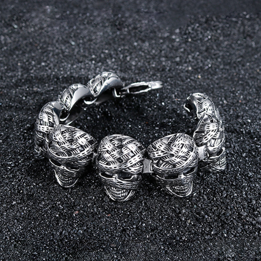 925 Silver Skull Decoration Bracelet