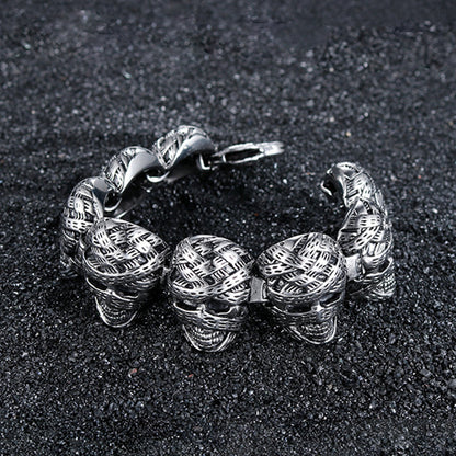 925 Silver Skull Decoration Bracelet