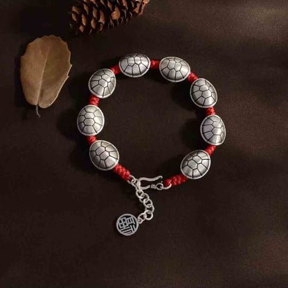 925 Sliver Ethnic Style Tortoise Shell Bracelet