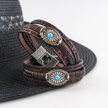 Flower multi-layer woven bracelet