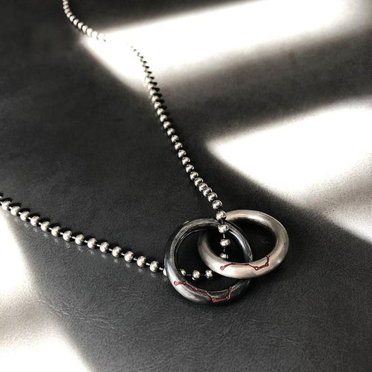 Double Ring Necklace