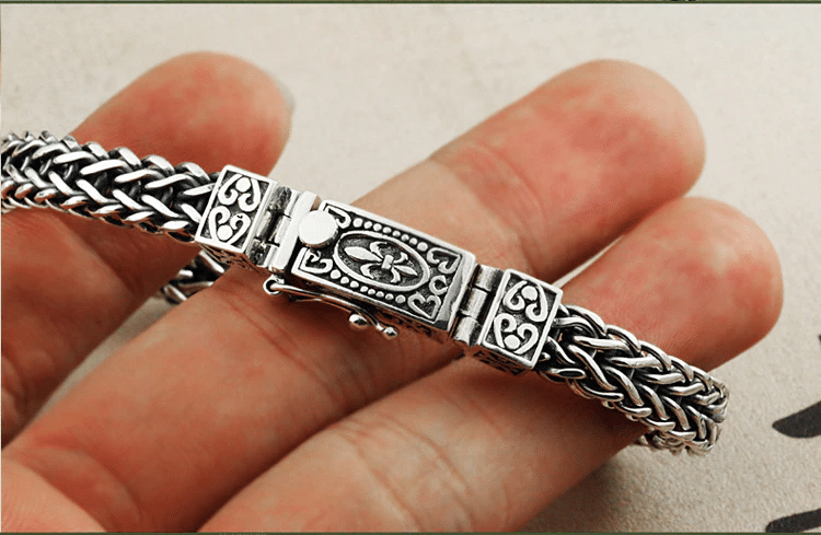 925 Silver men's vintage personality bracelet
