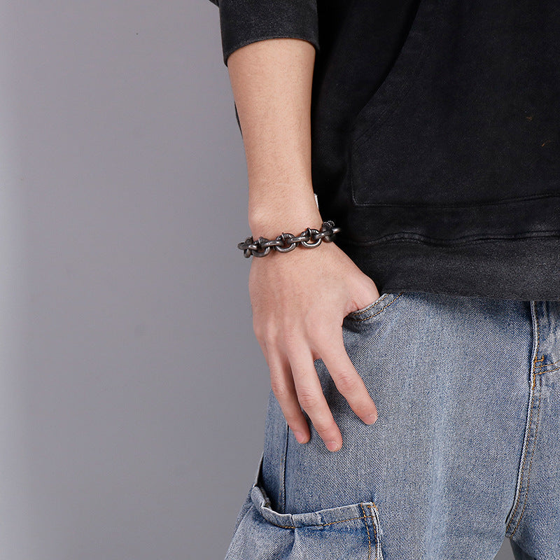 Trendy and Creative Men's Nail Bracelet