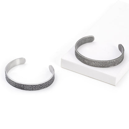 Men's ethnic retro style open-ended adjustable bracelet