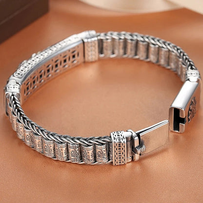 925 Silver Rotatable Pixiu Fortune Bracelet