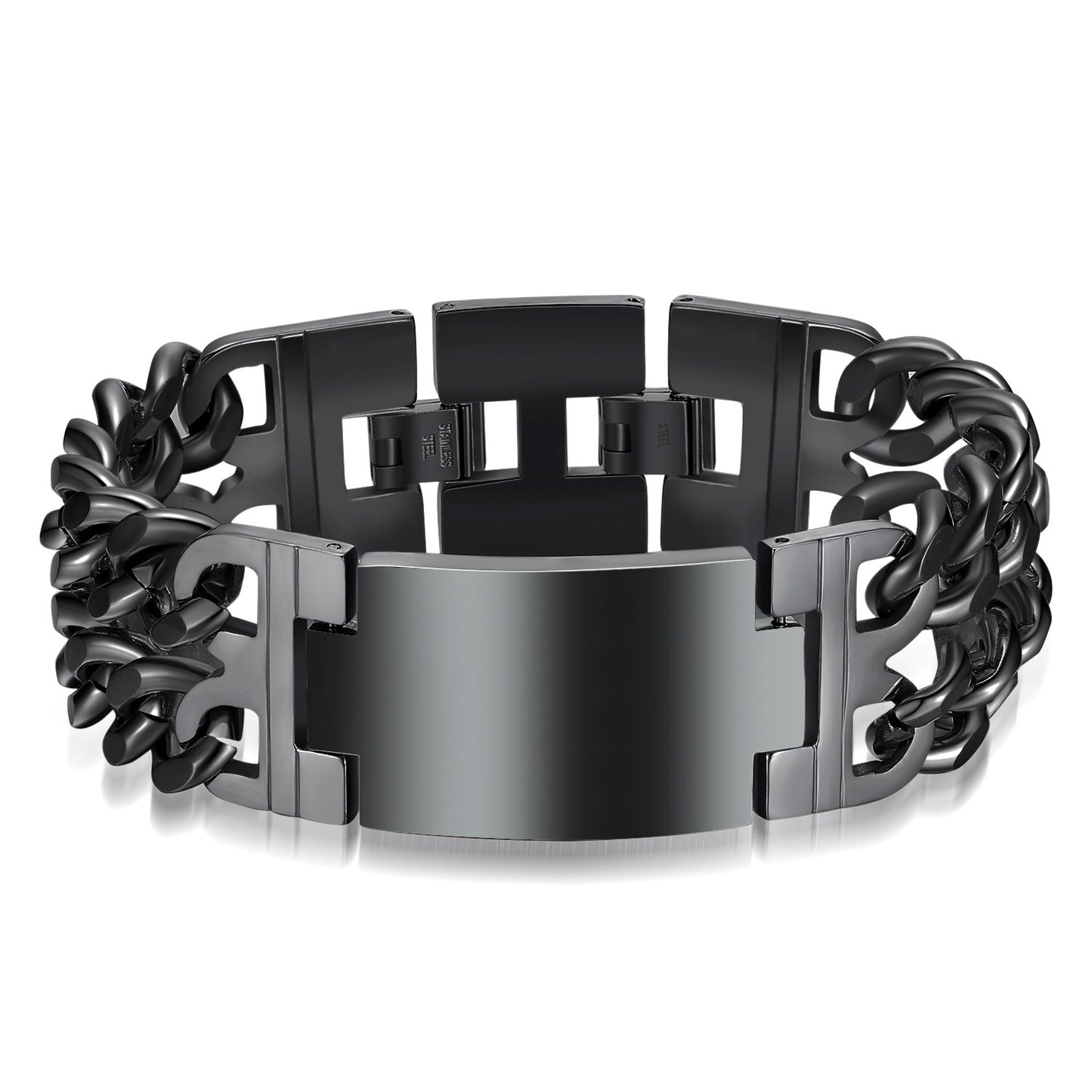 Men's Cross Double Row Bracelet