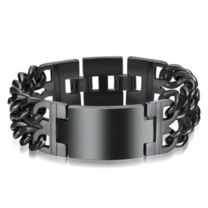 Men's Cross Double Row Bracelet