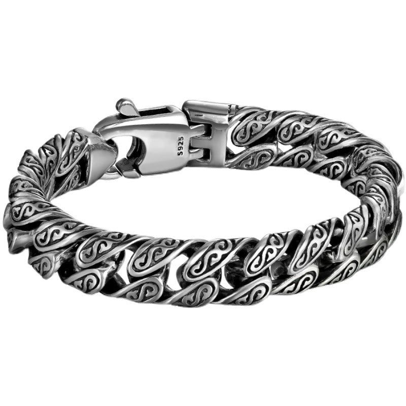 925 Silver arabesque buckle bracelet