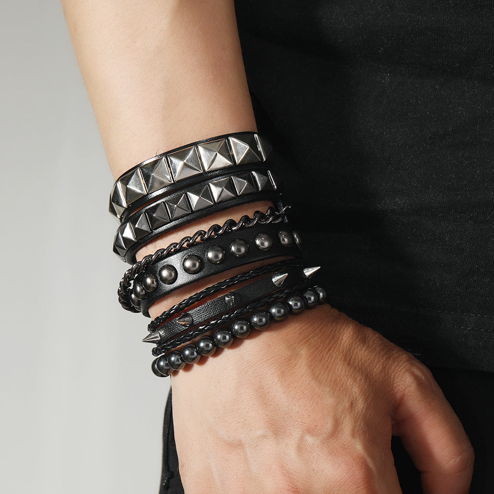 Multi Layer Punk Style Chain Bracelet