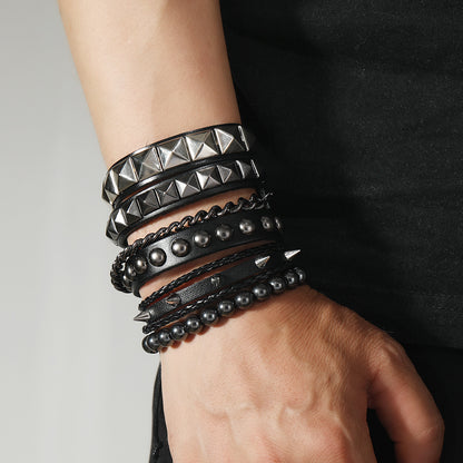 Multi Layer Punk Style Chain Bracelet
