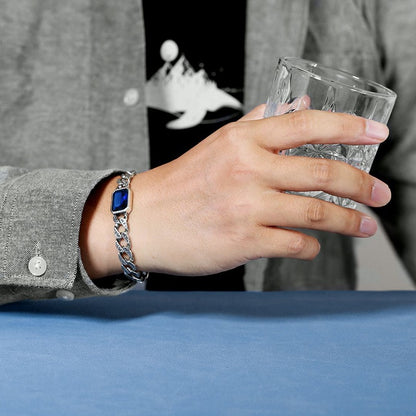 Simple Sapphire Couple Bracelet For Men and Women