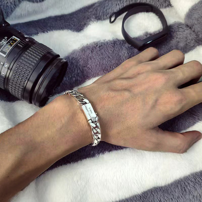 925 Silver Men's bracelet personalized design hip-hop hand ornaments