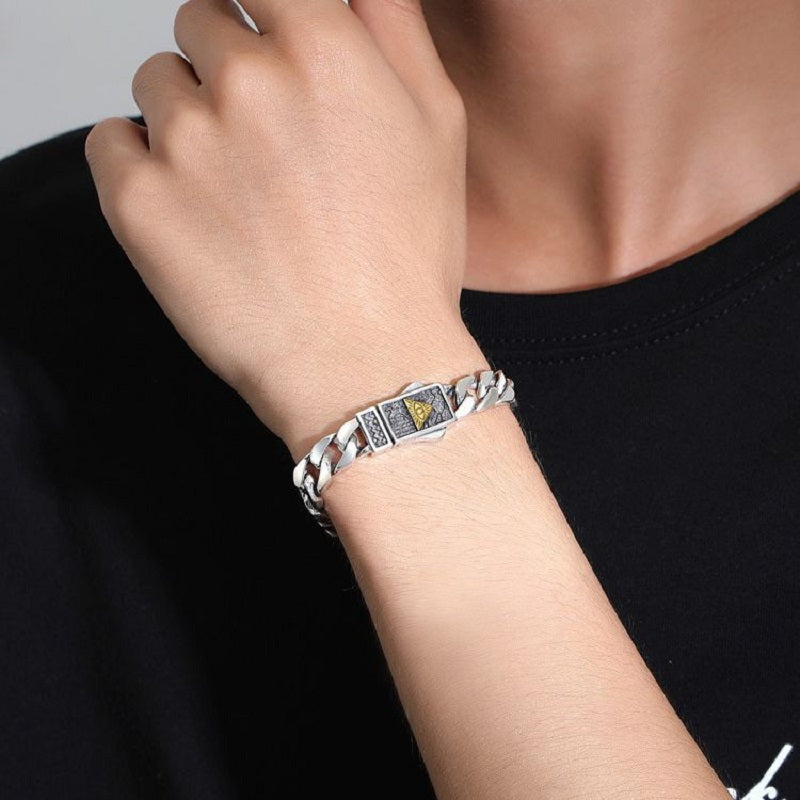 S925 Men's Cross Phoenix Bracelet