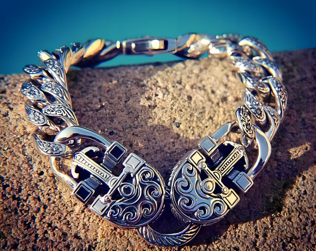 S925 Classic Retro Bracelet For Man Personality Woven