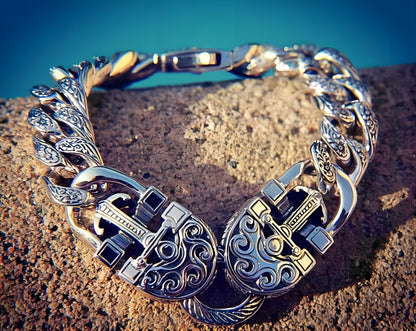 S925 Classic Retro Bracelet For Man Personality Woven