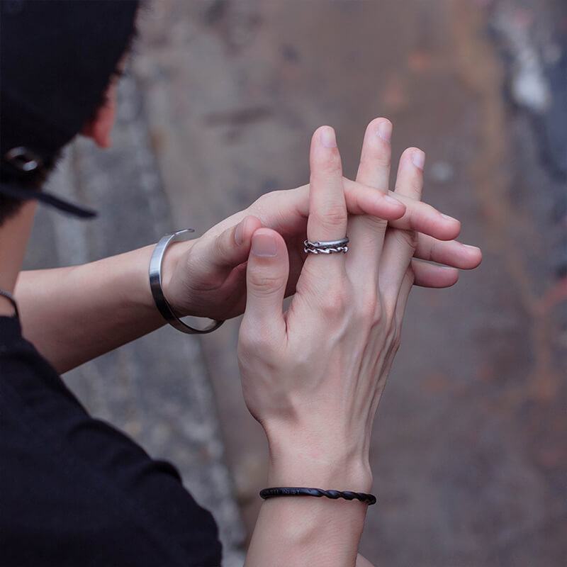 Personalized Titanium Steel Open Bracelet