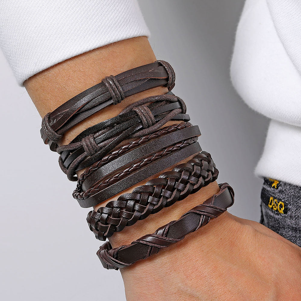 Hollow Triangular Leather Bracelet