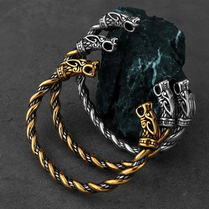 Viking Dual Color Open Odin Bracelet