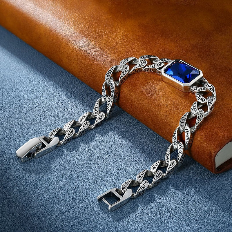 Simple Sapphire Couple Bracelet For Men and Women