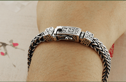 925 Silver men's vintage personality bracelet