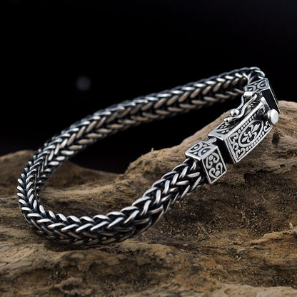 925 Silver men's vintage personality bracelet