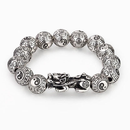 Tibetan FengShui PiXiu Wealth Silver Bracelet