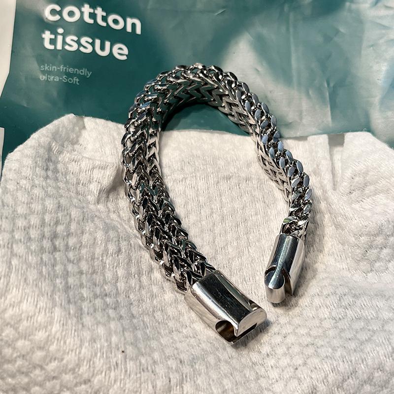 925 Silver Men's Personalized Square Bracelet