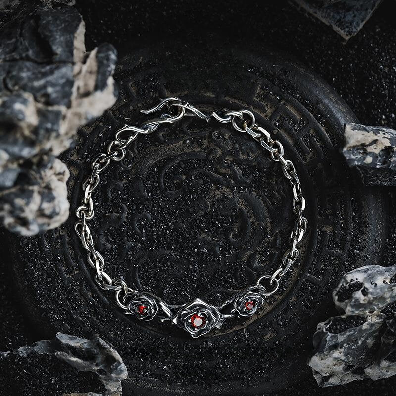Dark Style Vintage Thorn Rose Bracelet
