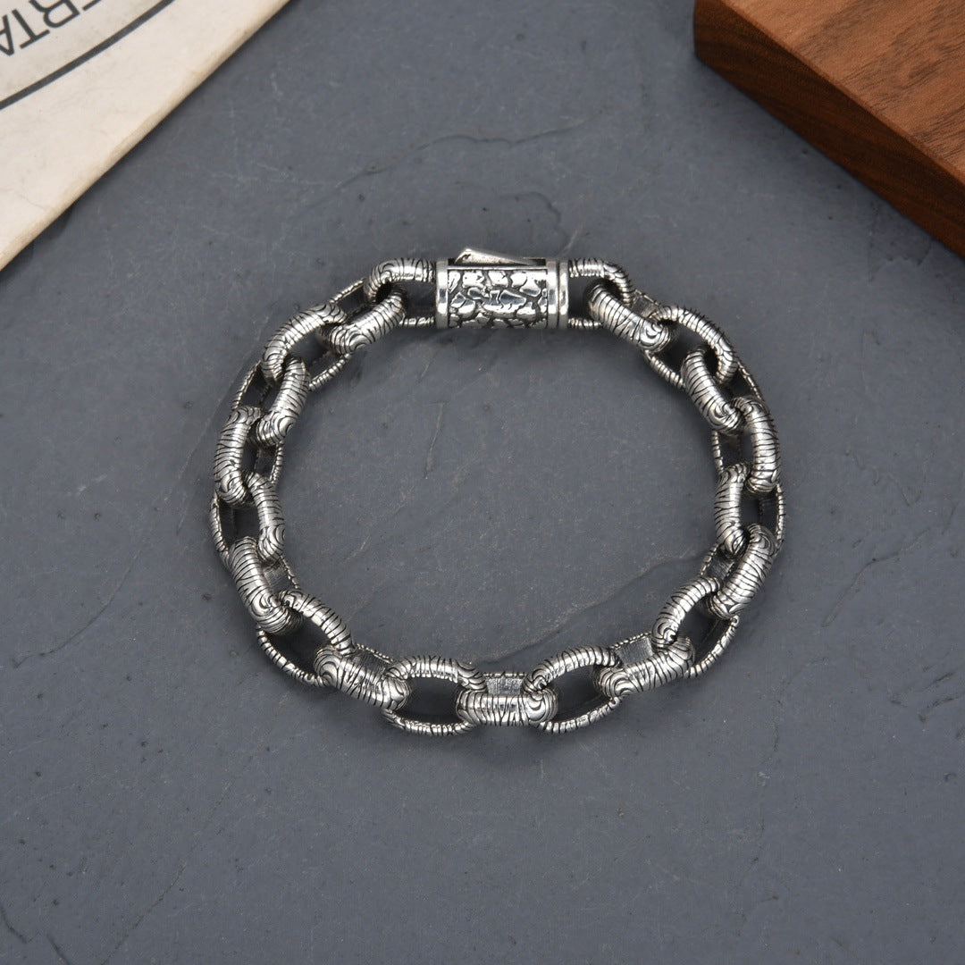 925 Silver Ice Crack Bracelet