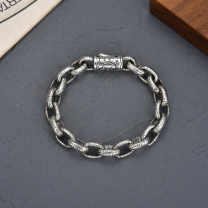 925 Silver Ice Crack Bracelet