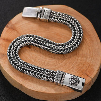 925 Silver Rotating Drum Hand Bracelet