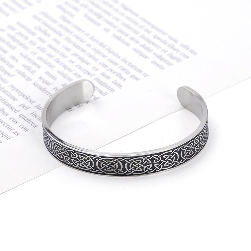 Men's ethnic retro style open-ended adjustable bracelet