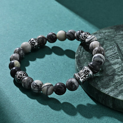 Men's Volcanic Stone Transfer Bracelet