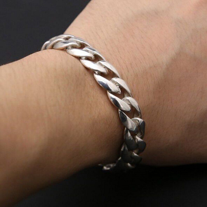 925 Silver Retro Simple Stylish Plug Totem Men's Bracelet