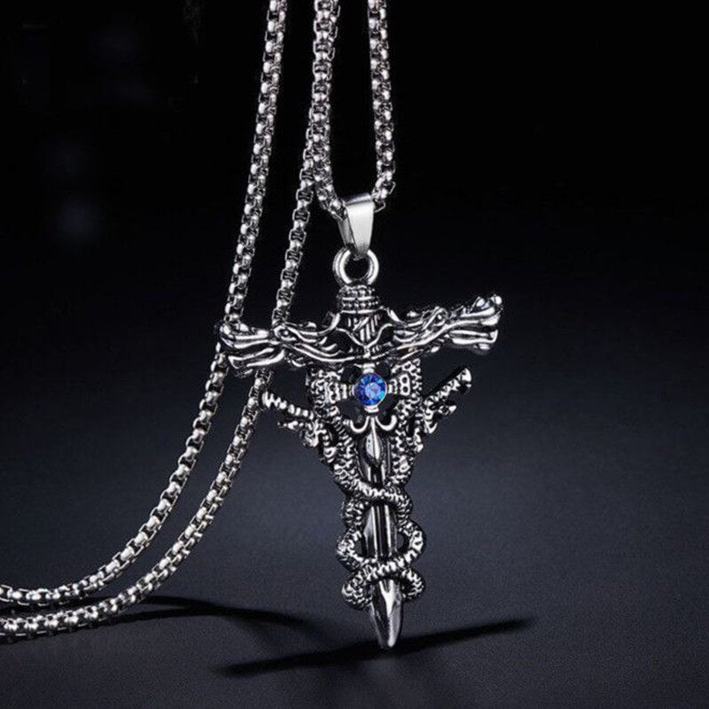 Personalized Keel Cross Pendant Men'S Necklace