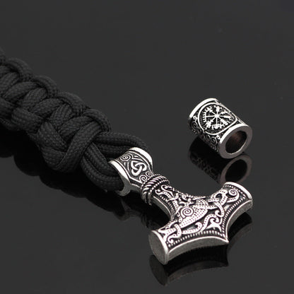 Thor's Hammer Braided Rope Viking Bracelet