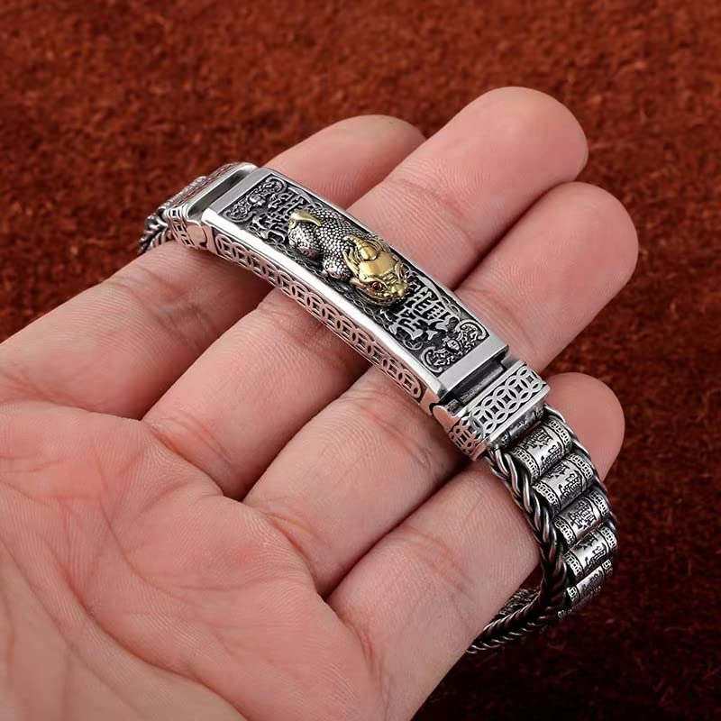 925 Silver Rotatable Pixiu Fortune Bracelet