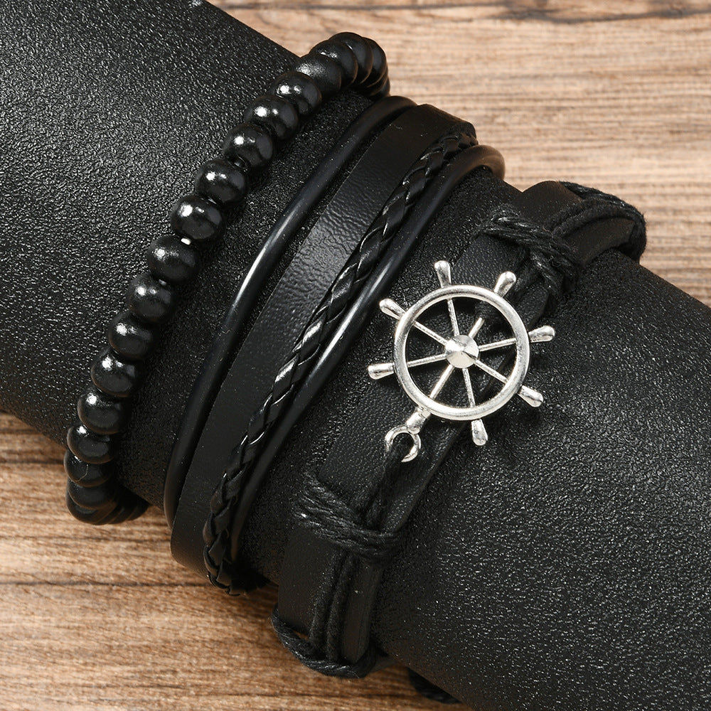Retro DIY Woven Leather Bracelet