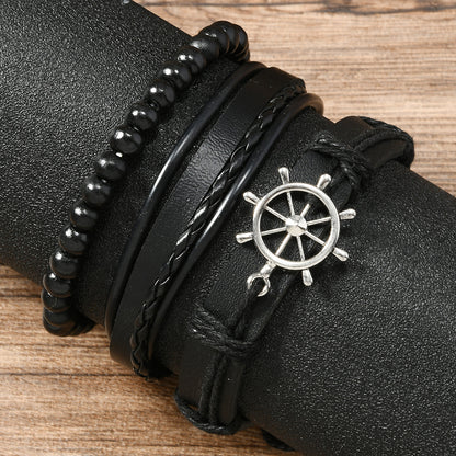 Retro DIY Woven Leather Bracelet