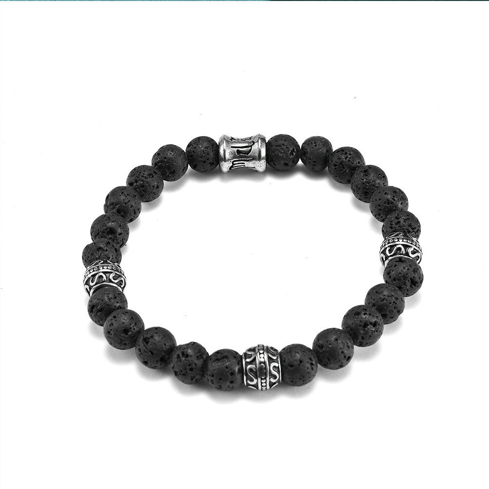 Men's Volcanic Stone Transfer Bracelet