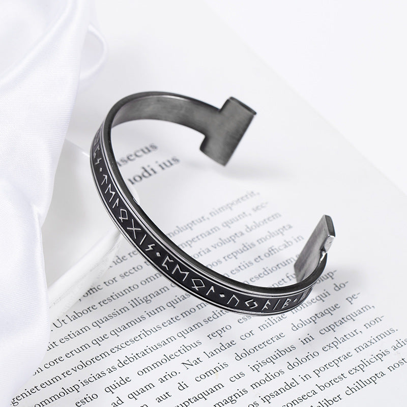 Numeral Letter Open Adjustable Bracelet