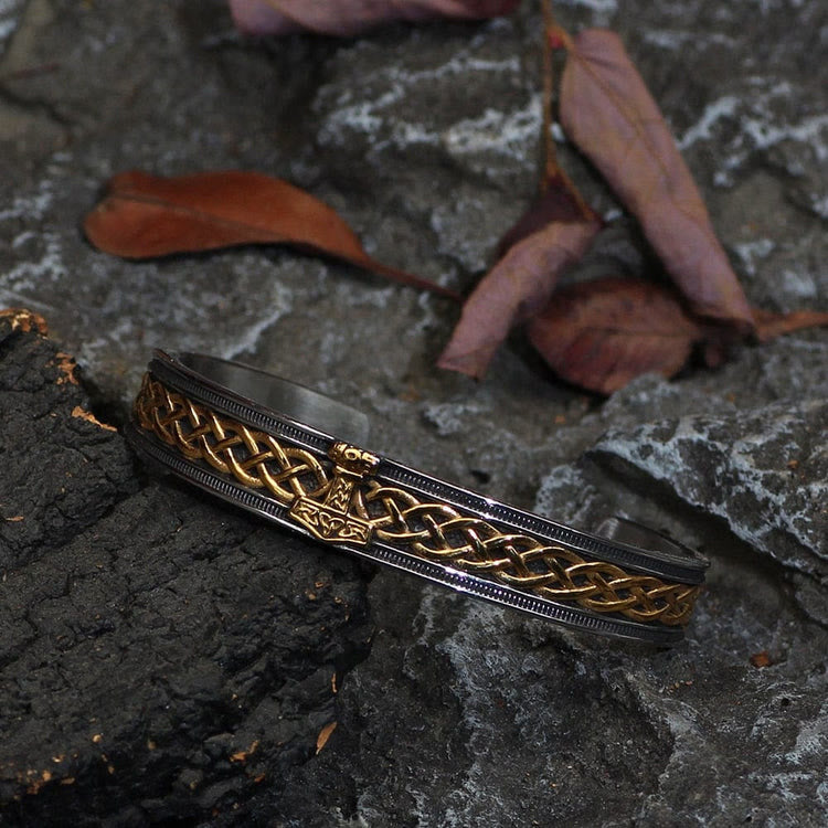 Stainless Steel Vikings Style Mjolnir Bracelet
