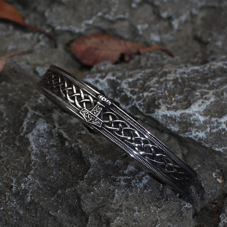 Stainless Steel Vikings Style Mjolnir Bracelet